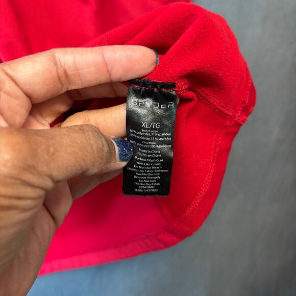 Spyder Active ProWeb Gorpcore Red Black Long Sleeve Athletic Shacket Thick XL - Picture 4 of 14